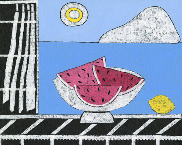 Watermelon and a view (PM0023) - Fine Art Print